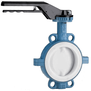 Затвор дисковый тип баттерфляй с прокладкой из ПТФЭ (PTFE) NST-WT1 DN150