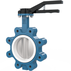 Затвор дисковый тип баттерфляй LUG с прокладкой из ПТФЭ (PTFE) NST-LT1 DN125