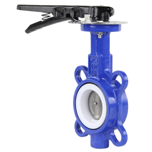Затвор дисковый тип баттерфляй с прокладкой из ПТФЭ (PTFE) NST-WT2 DN50